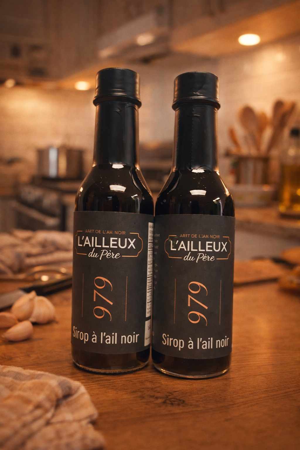 Le sirop à l’ail noir.